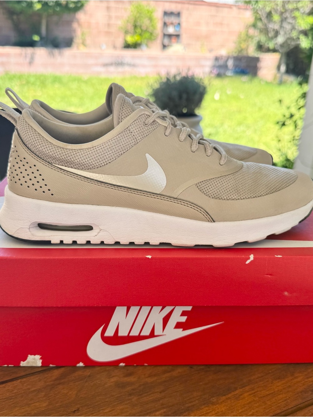 Nike Women’s Sneakers - Beige with White Swoosh